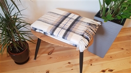 Zdjęcie MANUFAKTURA WEŁNY Koc wełniany 155x200 TARTAN granat