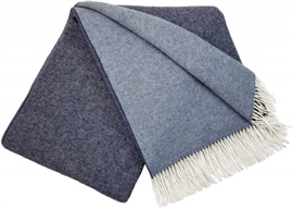 Koc wełniany CASHMERE MERINO 140x200 double face blue-navy