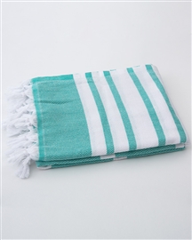 Ręcznik PLAŻOWY z frędzlami HAMAM SPA Sauna 100x180 turkus