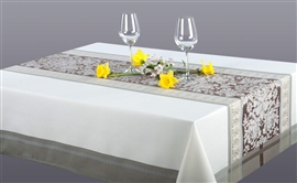 IRYS Obrus plamoodporny NINA TEFLON 140x220 brązowy