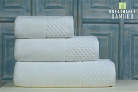 Nefretete ręcznik Bamboo 600gsm komplet 2cz. biały