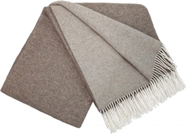 Koc wełniany CASHMERE MERINO 140x200 double face brown-beige