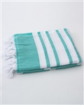 Ręcznik z frędzlami HAMAM SPA Sauna Plaża 100x180 turkusowy