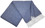 Koc wełniany CASHMERE MERINO 140x200 pepitka granatowa