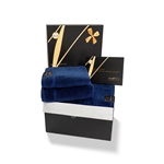 NEFRETETE Ręczniki SUPREME Komplet prezentowy navy